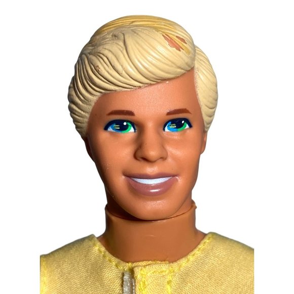 VTG 1990 Hawaiian Fun Ken Doll #5941 Malibu Body Sun Tan Mattel Blond Blue Green - Picture 3 of 13